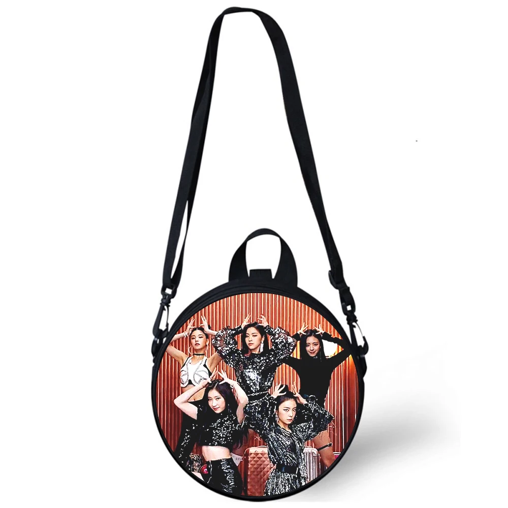 KPOP ITZY Child kindergarten Bag 3D Print Crossbody Shoulder Bags For School Women Mini Round Bagpacks Rugtas Baga
