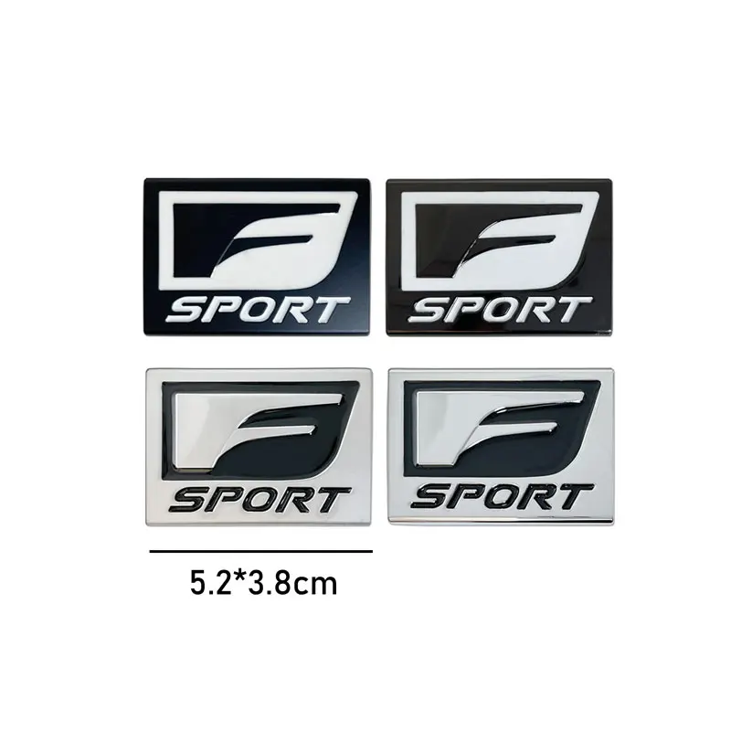 Car Decor 3D Metal F Sport Logo Front Grille Badge Sticker Car Rear Trunk Body Emblem For IS200 IS300 IS350 RX300 RX330 CT NX RX