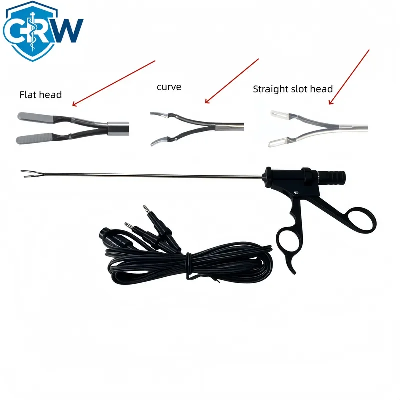CRW Bestselling High Precision Reusable Bipolar Coagulation Forceps Bayonet Straight Curved Tip FY Brand ISO Certified Class
