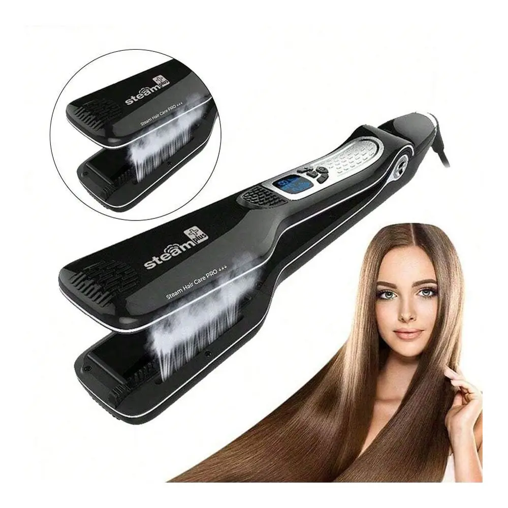 

Titanium Ceramic Steam Hair Straightener, Suitable For All Hair Types, Steam Styler, Professional Hair Straightener And Styling