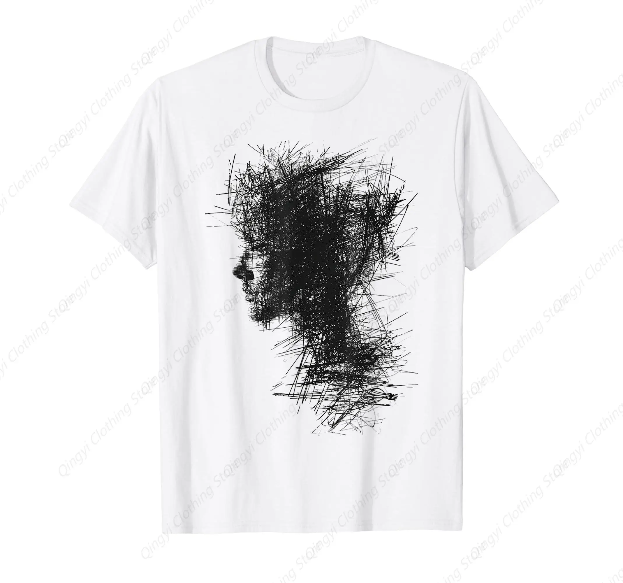 

Women Abstract Drawing Girl Portrait Art Women T-Shirt