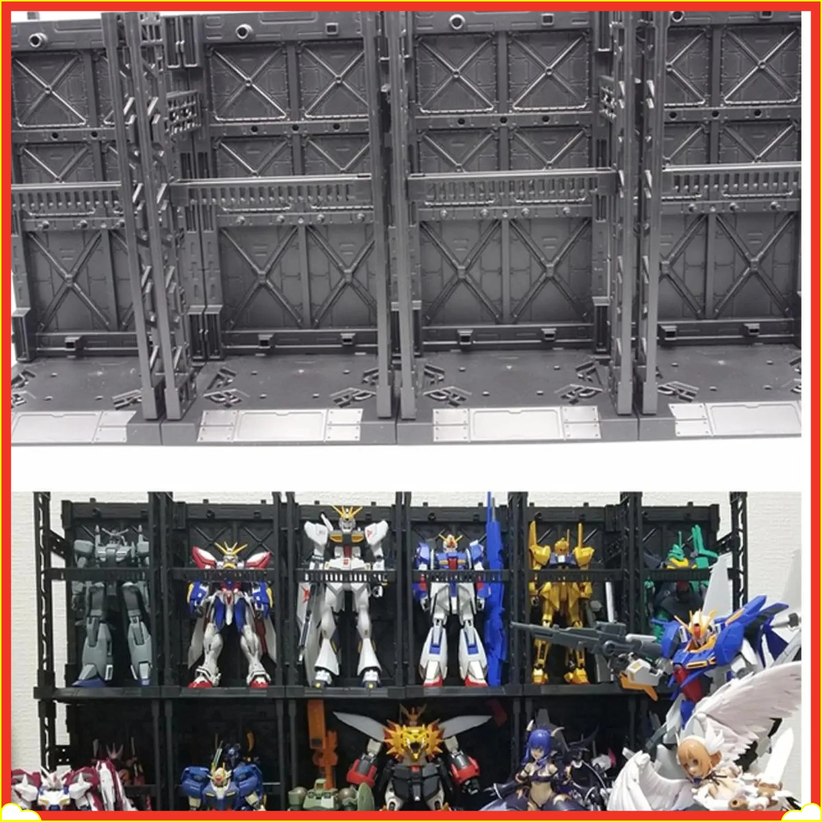 Caja de Almacenamiento Universal para Figuras de Anime y Dibujos Animados, Organizador Encajable y Apilable para LEGO, Modelos de Anime y Gundam