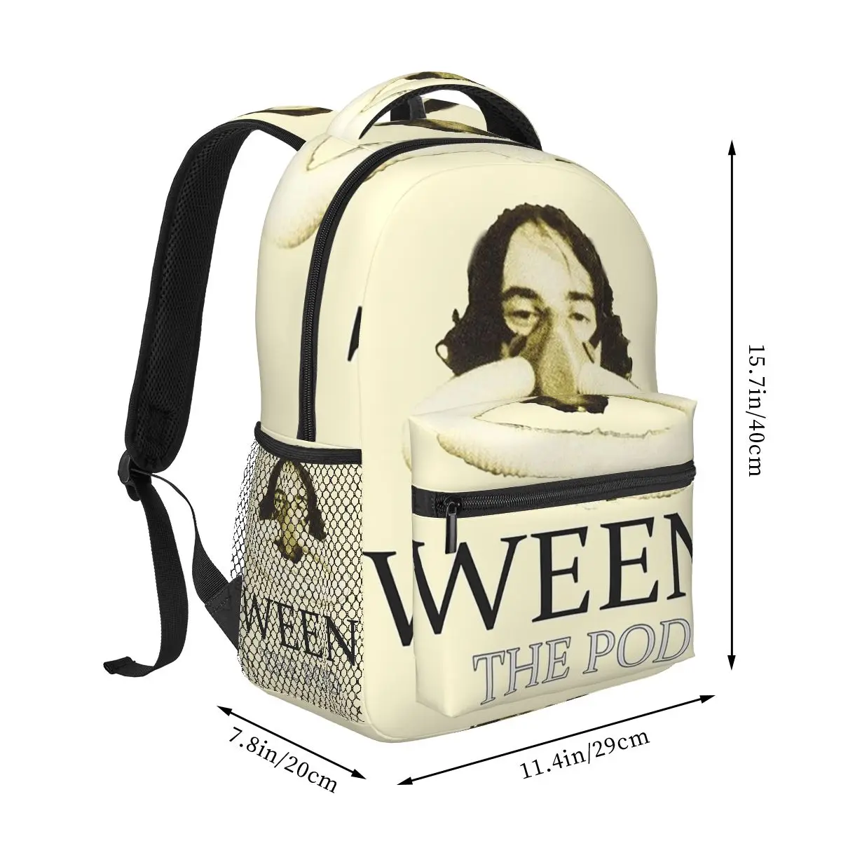 Ween The Pod 백팩 남아 여아 학생 책가방, 만화 여행 배낭, 대용량 숄더백