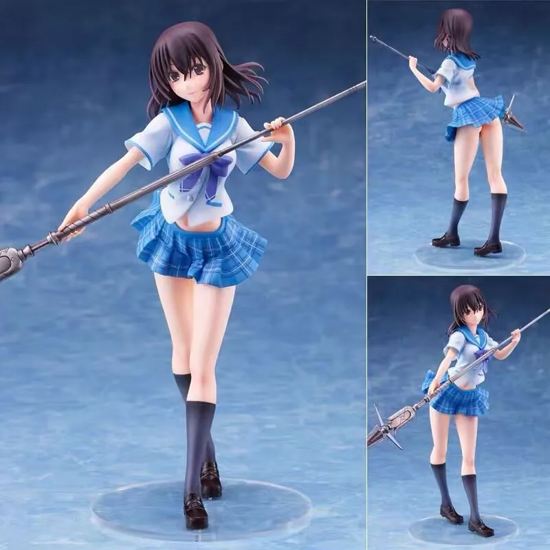 

100% Original 22CM STRIKE THE BLOOD Himeragi Yukina Uniform Style Action Figure Anime Figure Model Toys Figure CollectionDoll