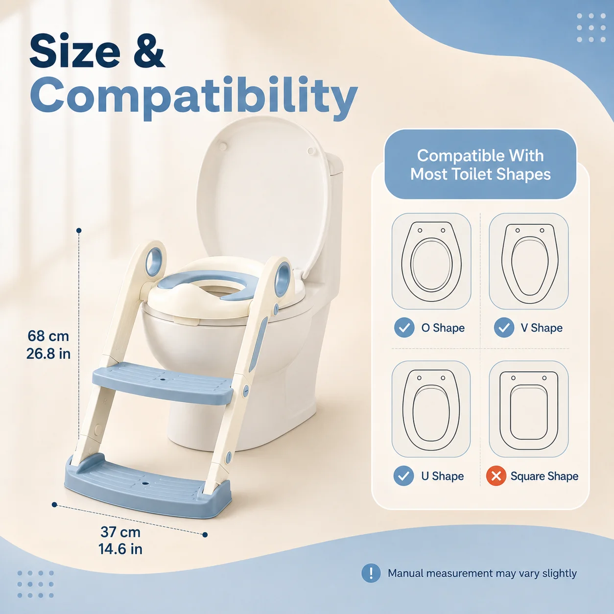 Baby Toilet Trainer Toilet Seat Ladder Step Stool Foldable Potty Seat Kids Bathroom Adjustable Anti Slip Portable Travel Set