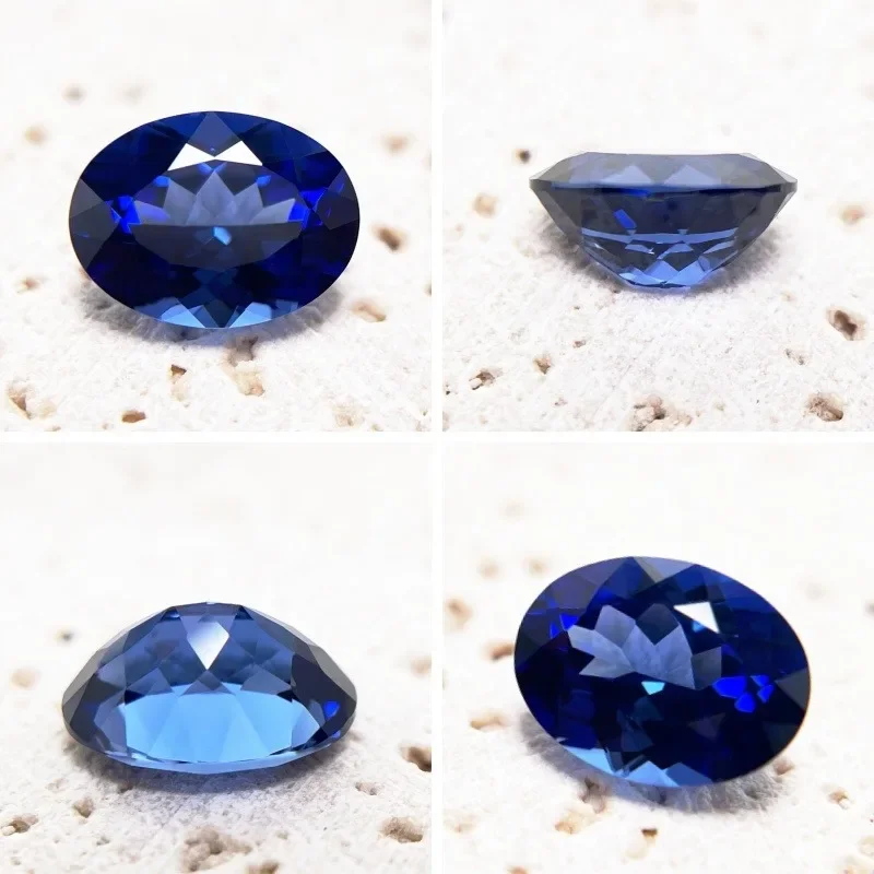 

A-Lab Grown Sapphire Oval Cut Royal Blue Color DIY Jewelry Making Ring Necklace Main Materials Selectable AGL Certificate