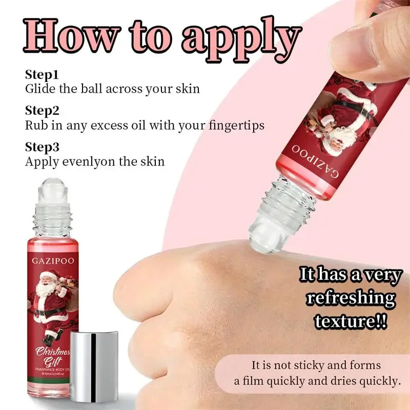 

Рождественский подарок, духи, рождественская елка, духи в рулоне с рисунком Санта-Клауса, праздничный аромат, масло, свежие ароматические праздничные подарки