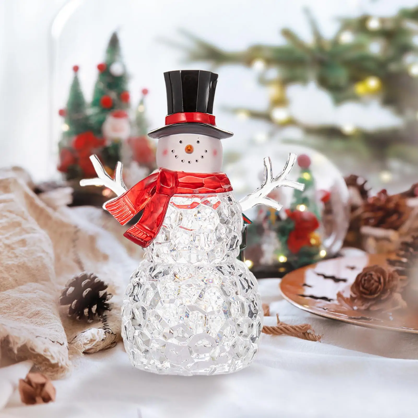 

Настольные лампы для гостиной, светодиодный настольный светильник, украшение, рождественский снеговик, ночник для гостиной, детской, дома, кухни