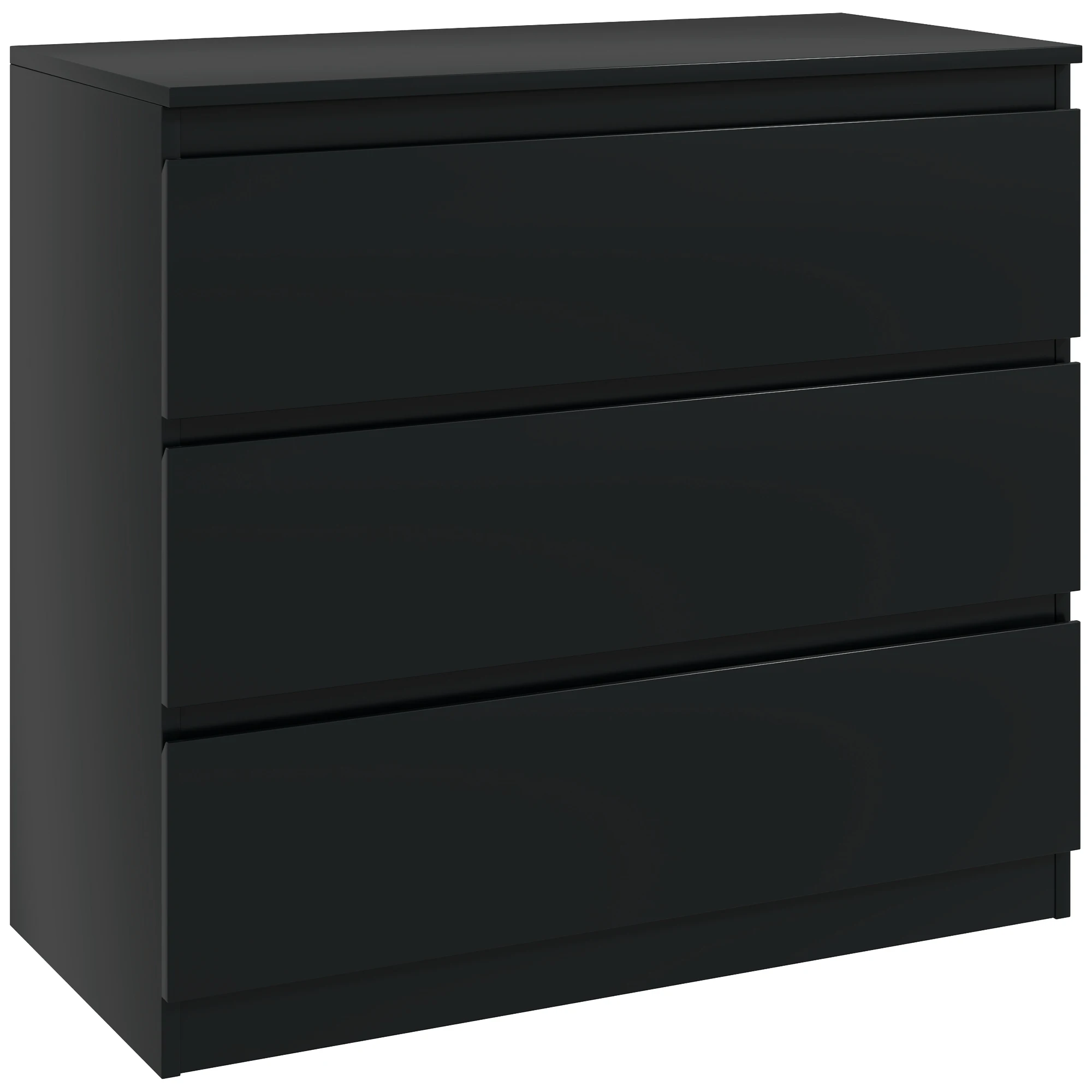 Cassettiera a 3 cassetti, elegante mobile contenitore per la camera da letto, per interni, 80L x 39P x 73A cm