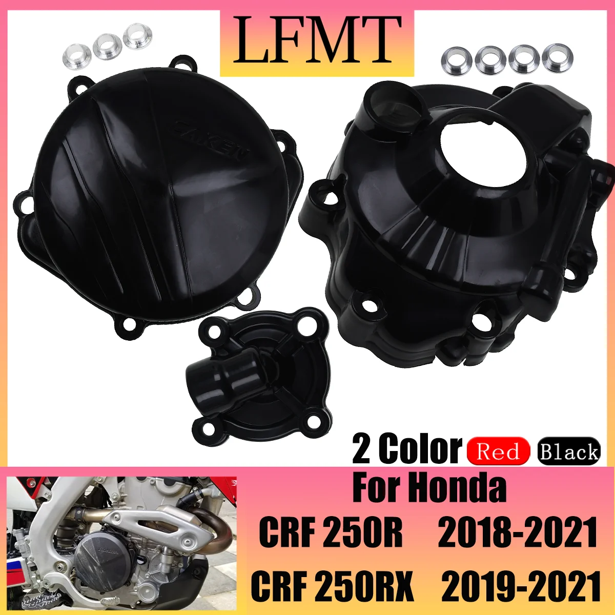 

Motorcycle Ignition Guard Water Pump Cover Clutch Protector For Honda CRF 250R 250RX CRF250R CRF250RX 2018 2019 2020 2021