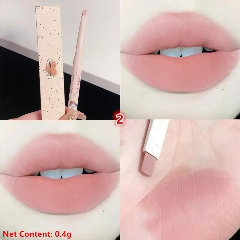 가볍고 달콤하며 부드러운 매트 립 라이너 펜슬은 입술 모양을 선명하게 표현하며 지속력이 좋고 쉽게 지워지지 않으며 메이크업을 지워내지 않으며 누드 립 라이너입니다.