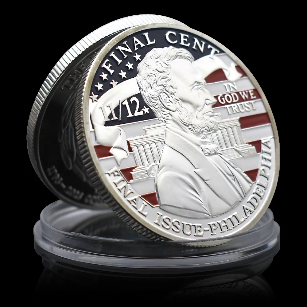 

RIP Penny Final Cent Coin 1793–2025 Lincoln Memorial Commemorative Collectible Challenge Coin Gift for Collectors