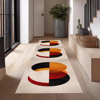 Mid Century Modern Runner Rug Abstract Geometric Hallway Decor Kitchen Runner Rug Turkish Runner Rug Washable Rug Doormat Rug