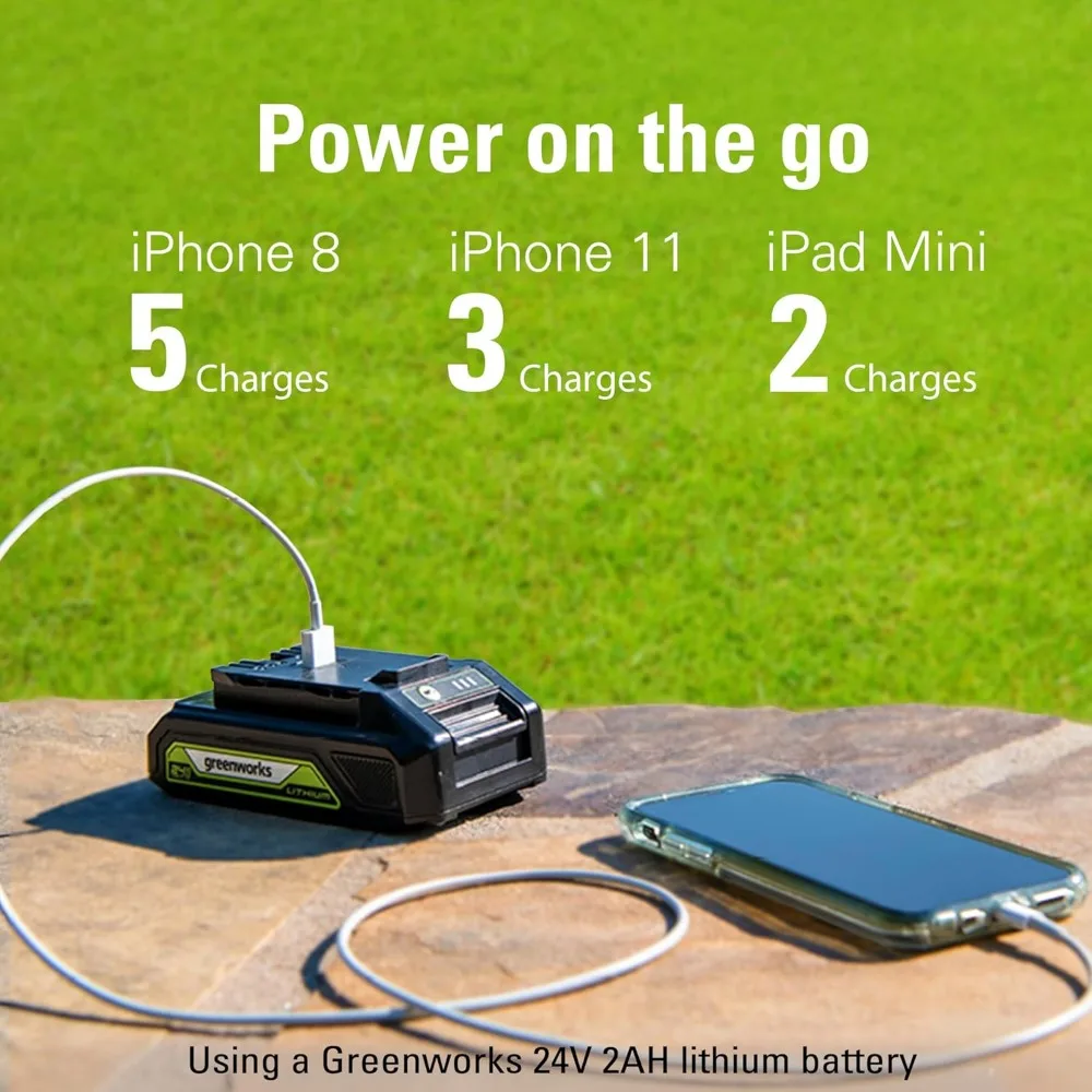 Tronçonneuse sans fil 24 V de 10 pouces avec batterie et chargeur, idéale pour le nettoyage et la taille des tempêtes