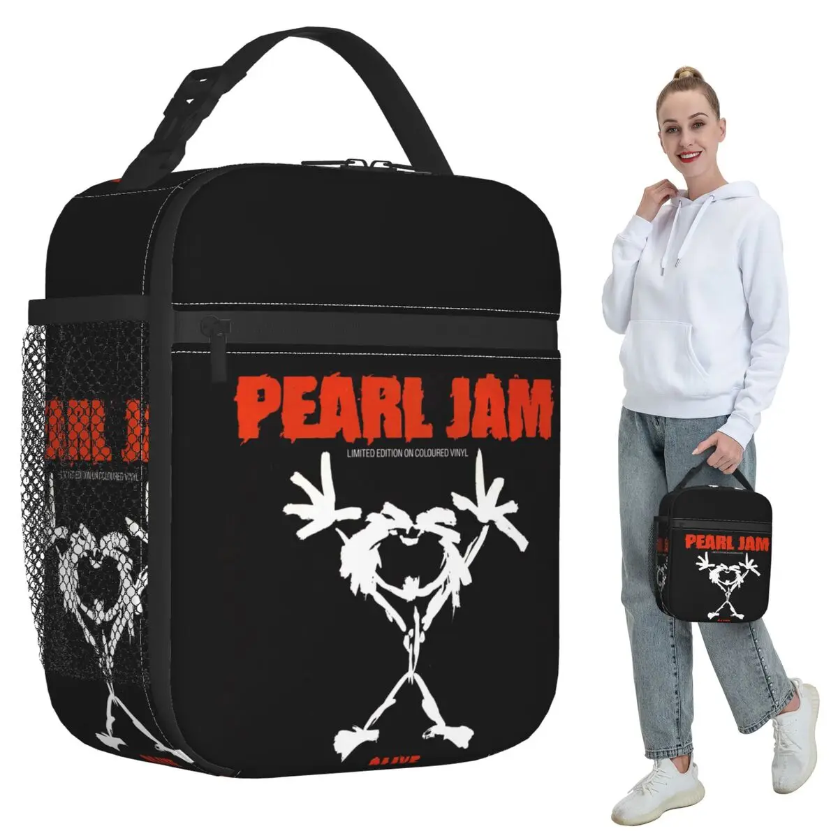 

Alive Pearls Jam (1) Insulated Lunch Bag for Kids School Cooler Thermal Food Box Tote Portable Lunch Boxes Container