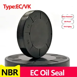 Black NBR EC Oil Seal,VK Type,Nitrile Rubber,End Cap Cover Plug Seal Reducer Shaft Outer Diameter 8-210mm  Retarder Oil Cap
