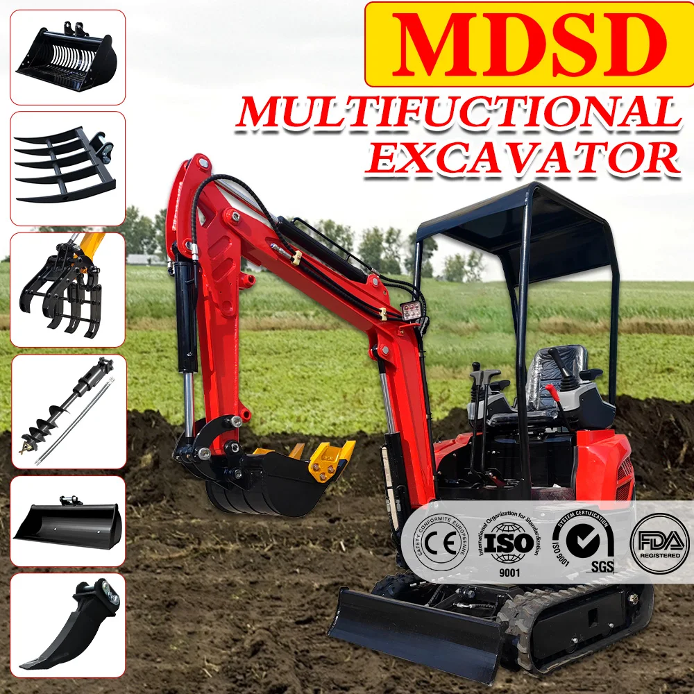 Для мини-гусеничного экскаватора Kubota, 2-тонный гидравлический многофункциональный мешок, маленький экскаватор, ферма и сад, использующий экскаватор по индивидуальному заказу