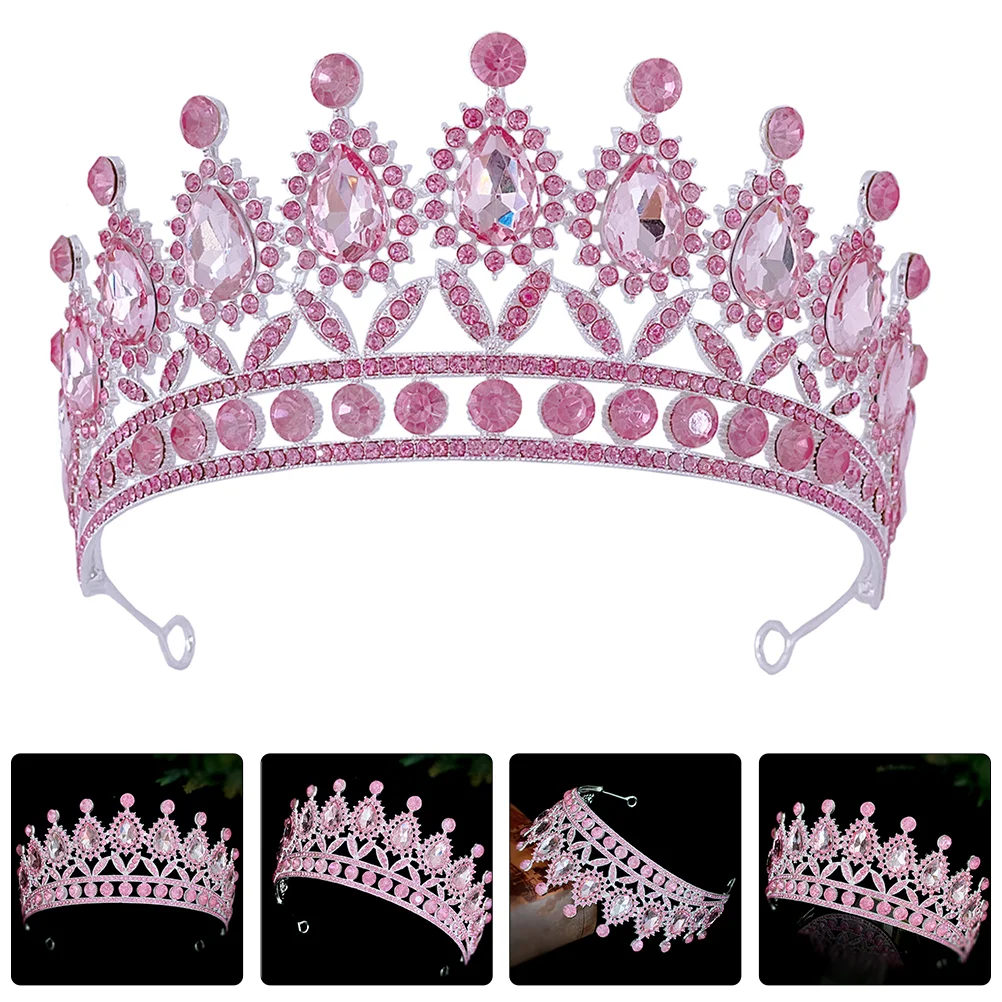 

Tiara Bachelorette Crown Bride Rhinestone Crowns and Tiaras Adult Birthday Headgear Homecoming Pageant