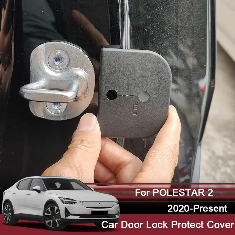 

4pcs Car Door Check Arm Protection Cover ABS Door Lock Protect Cover For Polestar 2 2020 2022 2023 2024 Internal Auto Accessory