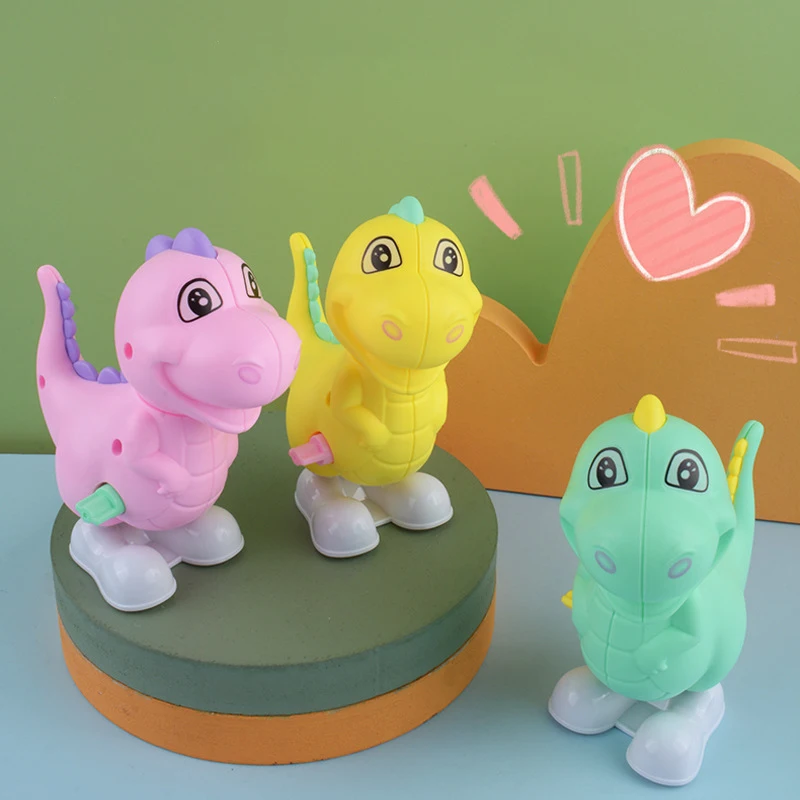 

1Pcs New Children's Cartoon Cute Jumping Dinosaur Toy Fun Clockwork Toys Lovely Small Animal Toy Kids Toy Festival Birthday Gift