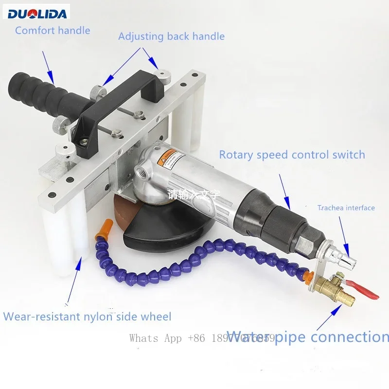 Glass Pneumatic Small Edging Machine Fast Chamfering Straight Edge Round Edge Grinding Machine