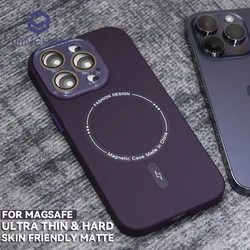 Luxury Skin Friendly Matte For Magsafe Magnetic Wireless Charge Case For iPhone 15 14 Plus 13 12 16 Pro Max Ultra Thin PC Cover