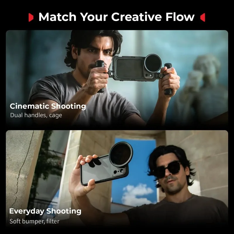 قفص هاتف SmallRig 17 Pro/ Pro Max قفص فيديو متنقل لهاتف IPhone 17 Pro/ Pro Max يدعم تسجيل الهاتف المحمول طقم فيديو محمول