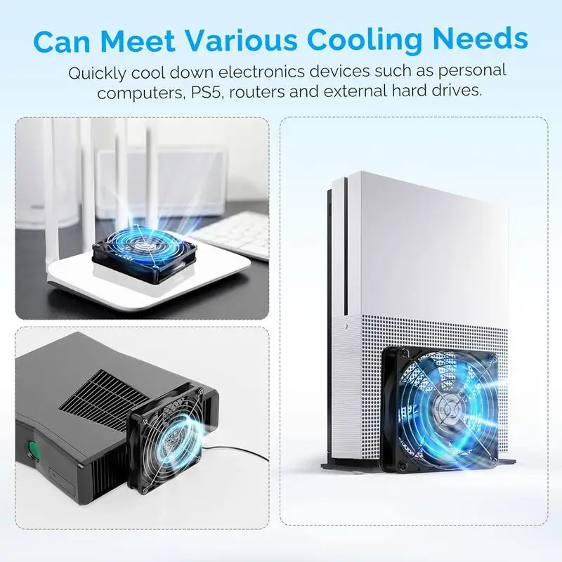 Router Fan PC Router Fan USB Powered Portable Cooling Fan USB Powered Computer Cabinet Cooler Blower Fan With Strong High