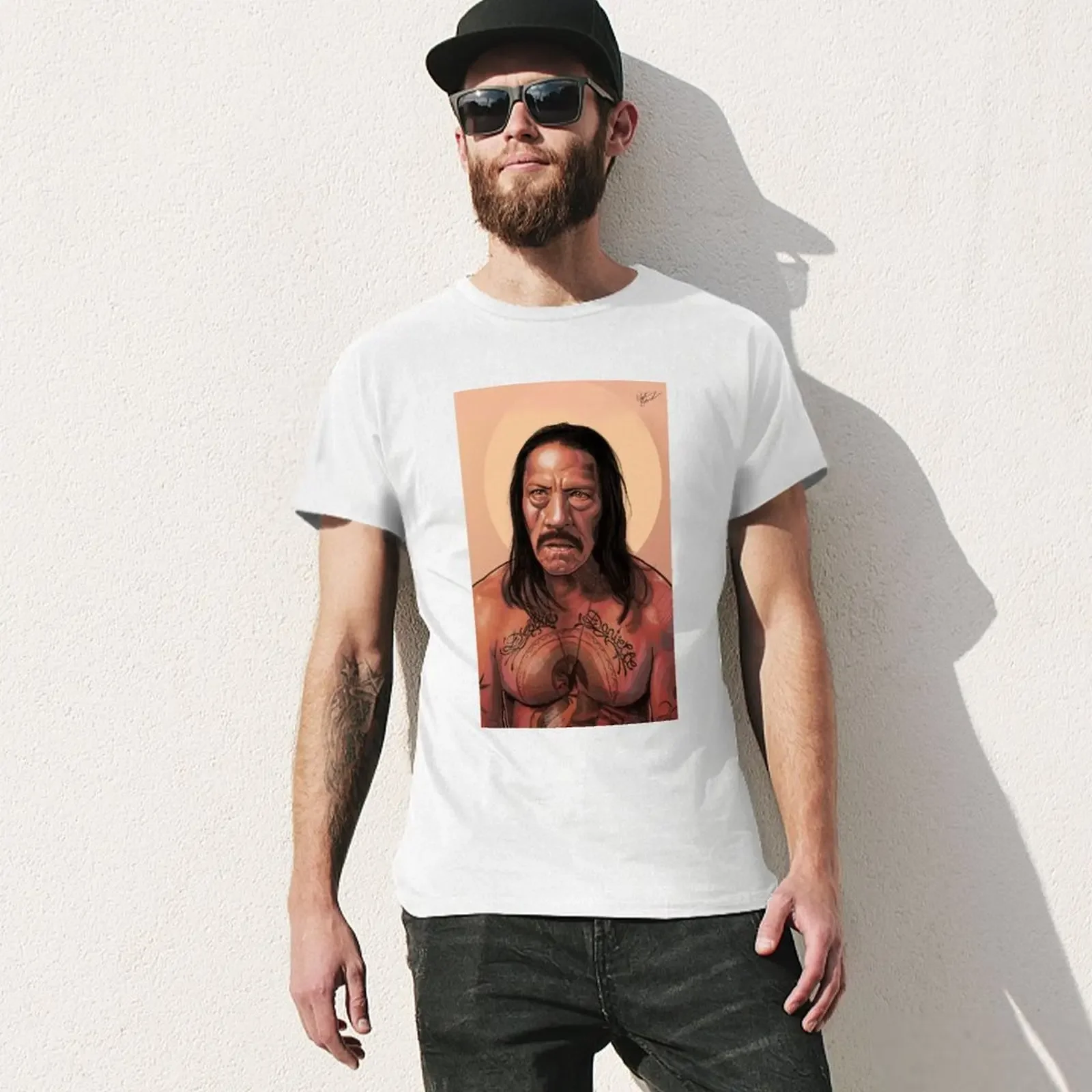 T-shirt Saint Trejo personnalisé pour garçons, surdimensionné, imprimé animal, t-shirts en coton pour hommes