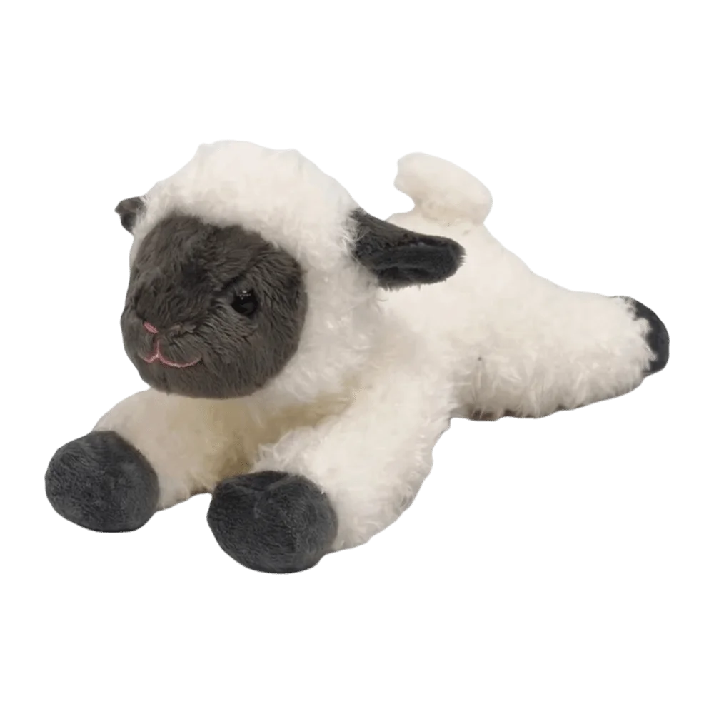 20cm Size Lamb Soft Fluffy Touch Curly Cream White Sheep Simulated Animal Design Black Face Detail Animal