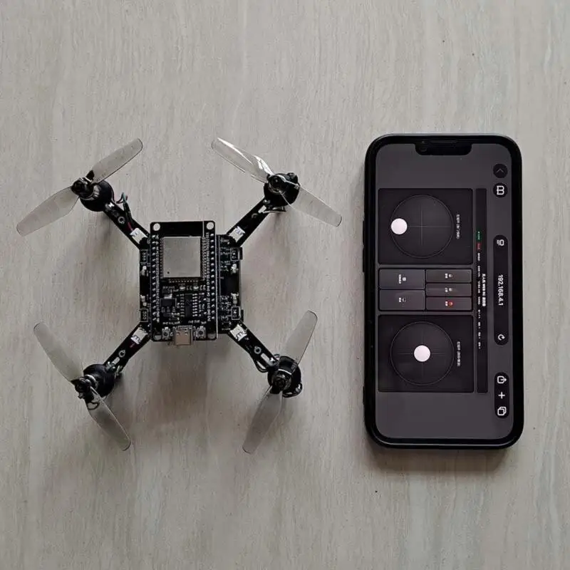 E1 ESP32 Open‑Source Mini Drone Kit, DIY Self‑Build Quadcopter Complete Assembly Parts Pack For STEM Education, No Battery