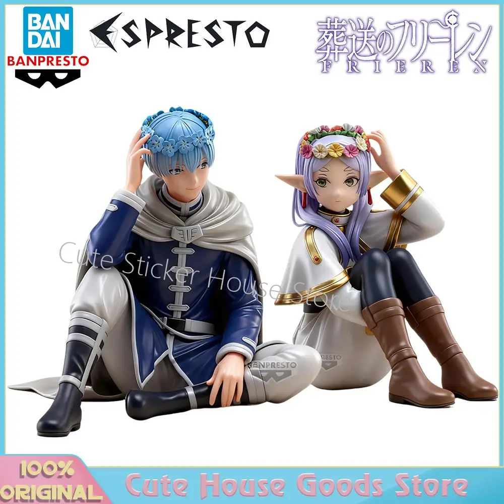 [in-stock]-original-bandai-banpresto-espresto-sousou-no-frieren-frieren-himmel-flower-crown-anime-kawaii-figures-model-toys