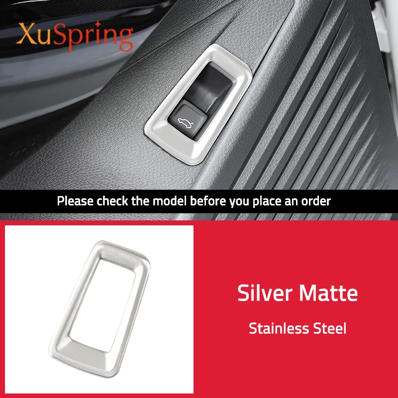 سيارة الخلفي الذيل الجذع الباب فتح زر التبديل ملصقات لشركة فولكس فاجن ID.4 ID4 GTX Crozz X PRO 2021 2022 2023 الداخلية مقبلات إطار الكسوة #4