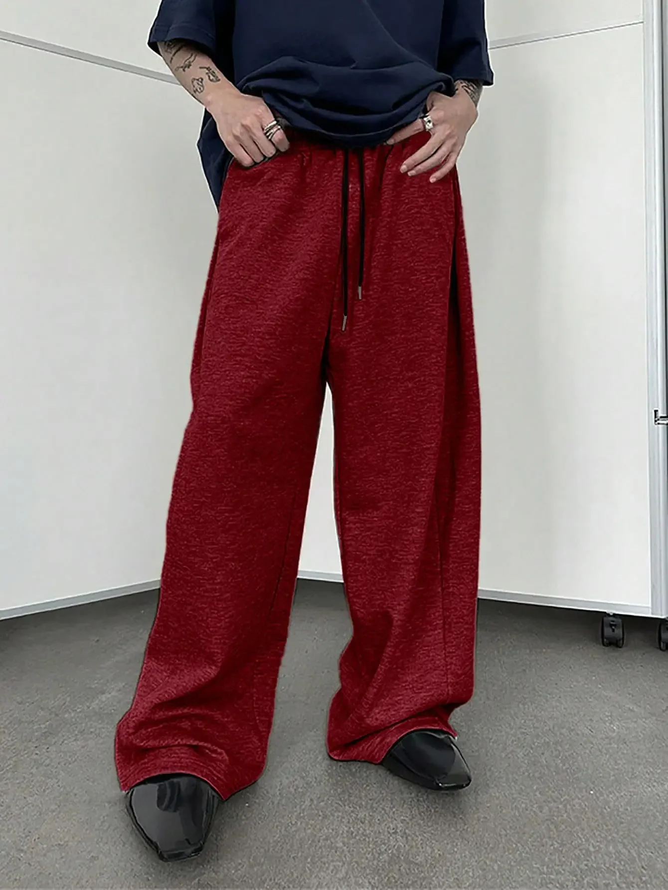 Men's Joggers Sweatpants Loose Fit Straight Leg Casual Pants with Drawstring Elastic Waist American Style Comfort for Sports ﻿