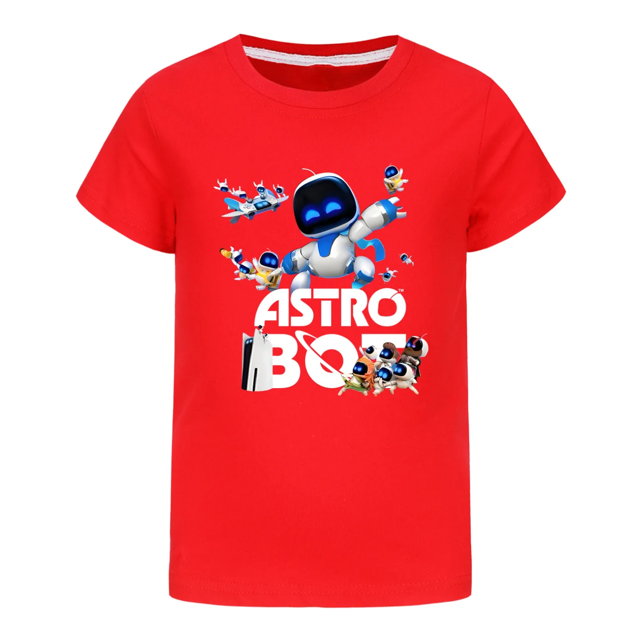 Astrobot-子供向けの半袖漫画Tシャツ,男の子と女の子向けのカジュアルなトップス,人気のゲーム,子供服,赤ちゃん,チャット,夏