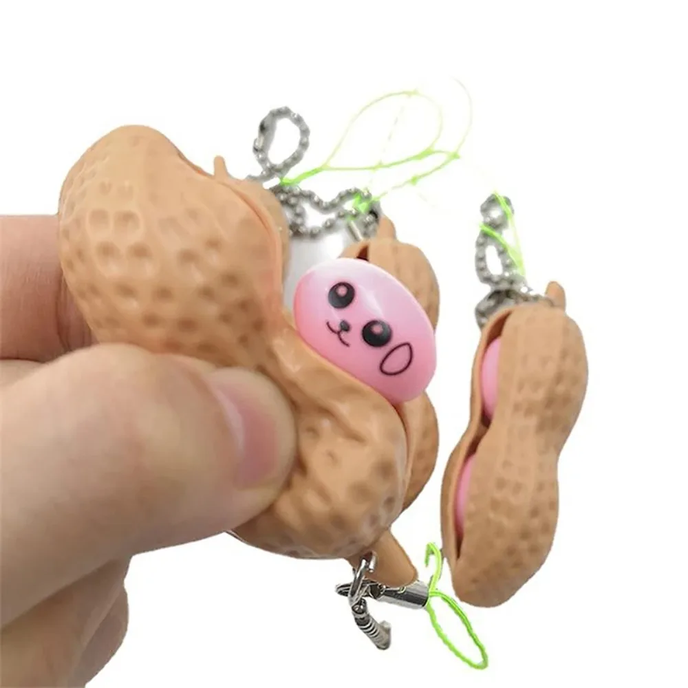 

Durable Peanut Anti-stress Fidget Toy Anti-stress Gifts Peanut Key Chain Relieve Decompression Toy