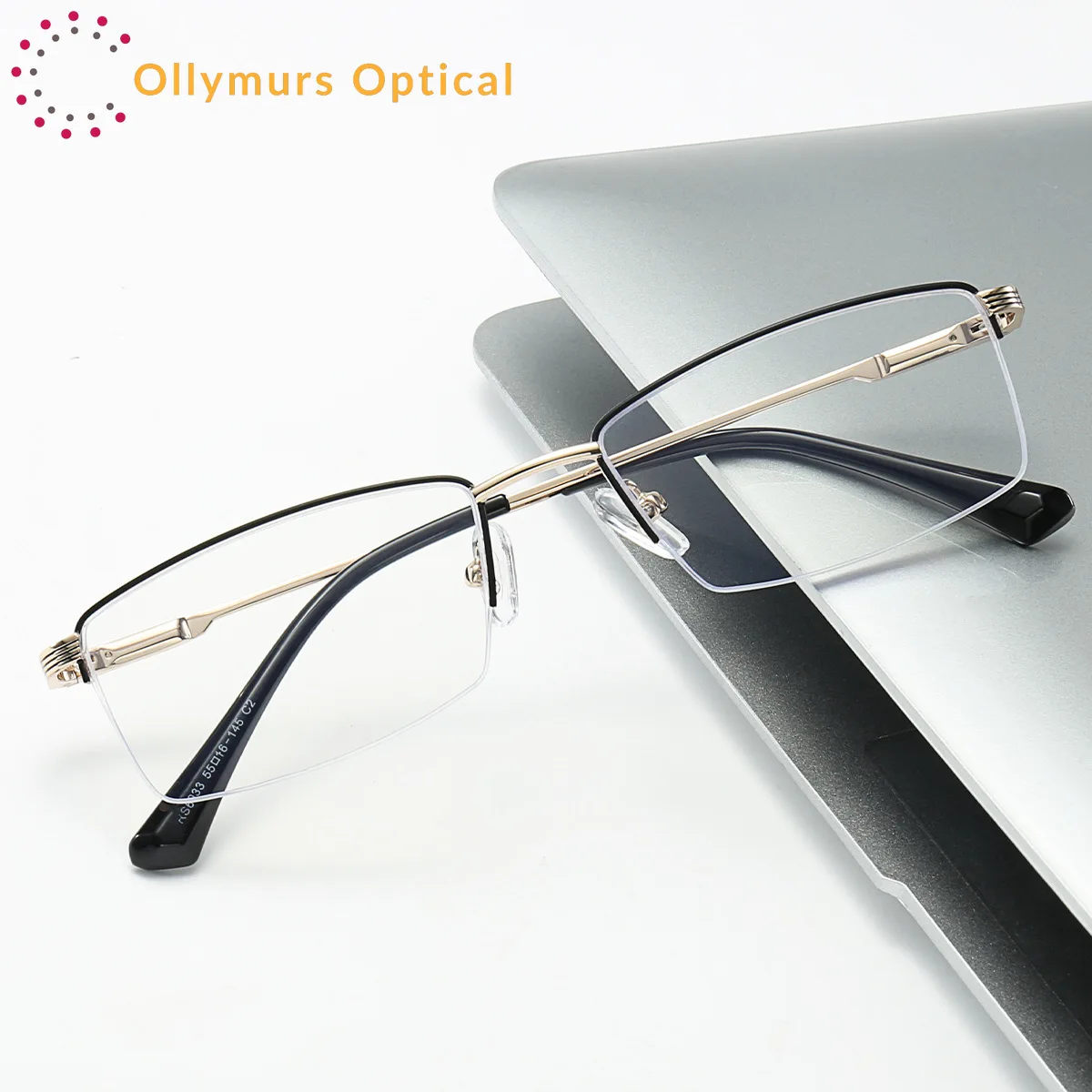 

OLLYMURS Mens Fashion Business Glasses Retro Alloy Eyeglasses Frames Comfortable Prescription Optical Glasses Men RS6933