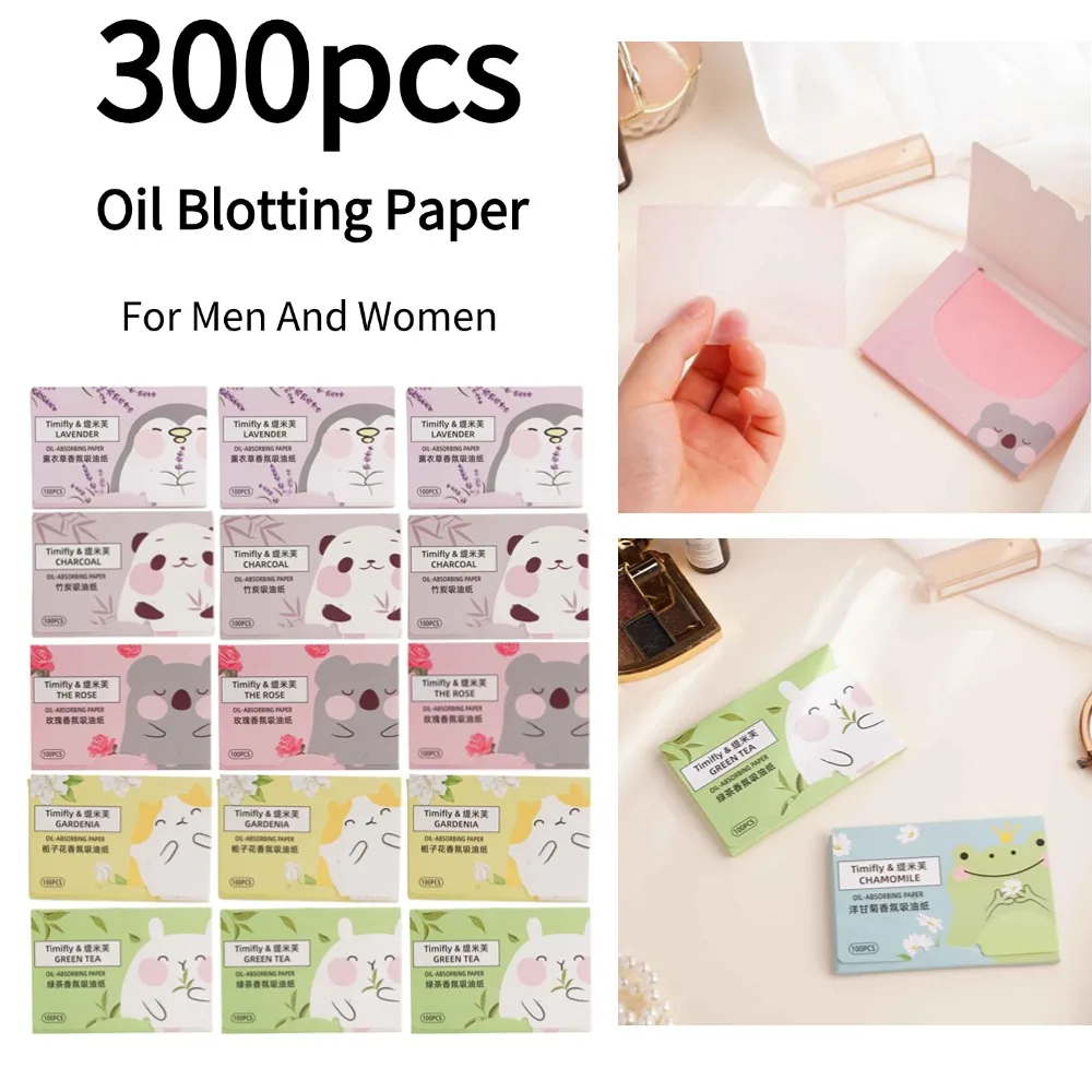 300 Stück Gesichtsöl-Löschpapier, tragbare Gesichtstücher, Gesichtsreiniger, Kontrolle, ölabsorbierende Gesichtsreinigungswerkzeuge für Männer und Frauen