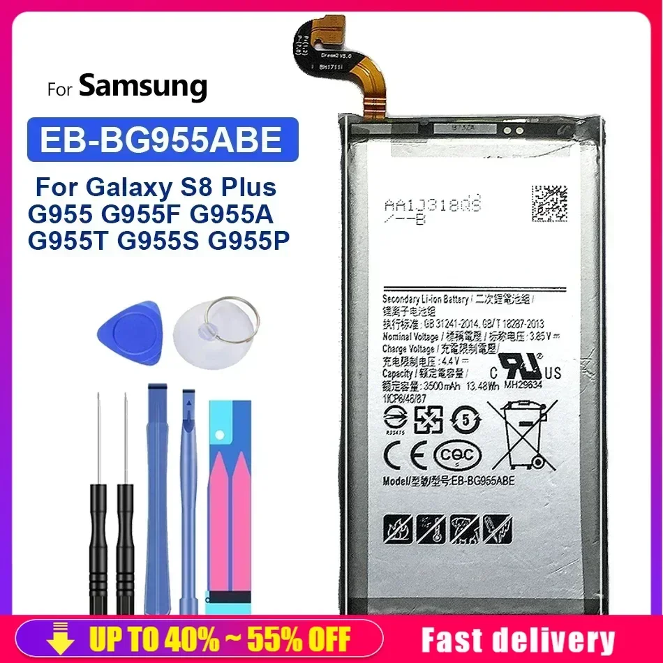 EB-BG955ABE Portable Battery For Samsung Galaxy S8 Plus Bateria G9550 S8Plus SM-G9 SM-G955 G955 3500mAh  Mobile Phone Batteries