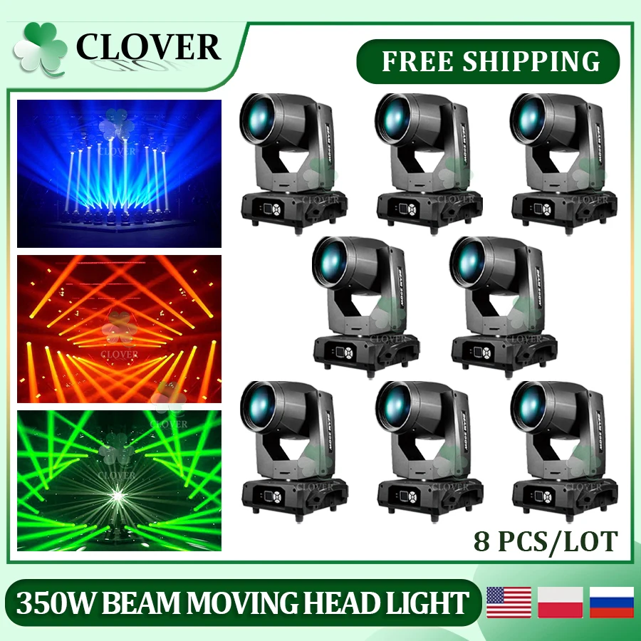 0 Belasting 8 Stuks Nieuwe Bolstraal 350W 17r Moving Head Verlichting Gekleurde Beam Verlichting Voor Dj Disco Concert Bruiloft Professioneel Feest