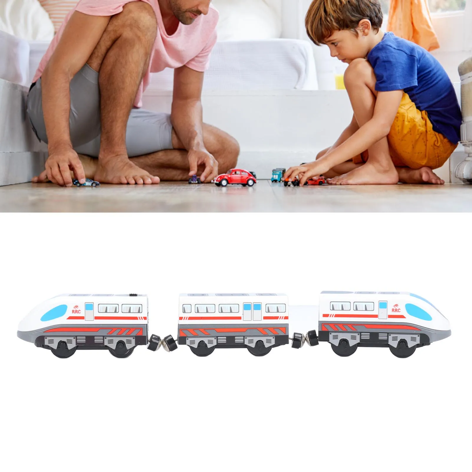 ZK40 Electric Train Set Educational Adsorption Connection Battery Operated Track Train Toy for Kids Boys Girls