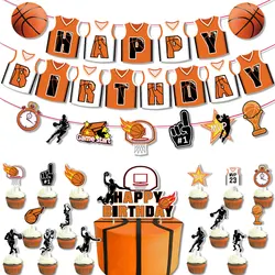 Basketball Balloons Set Happy Birthday Banner Party Favors Supplies Cake Decorating Supplies Basketball DIY Decortions Wholesale