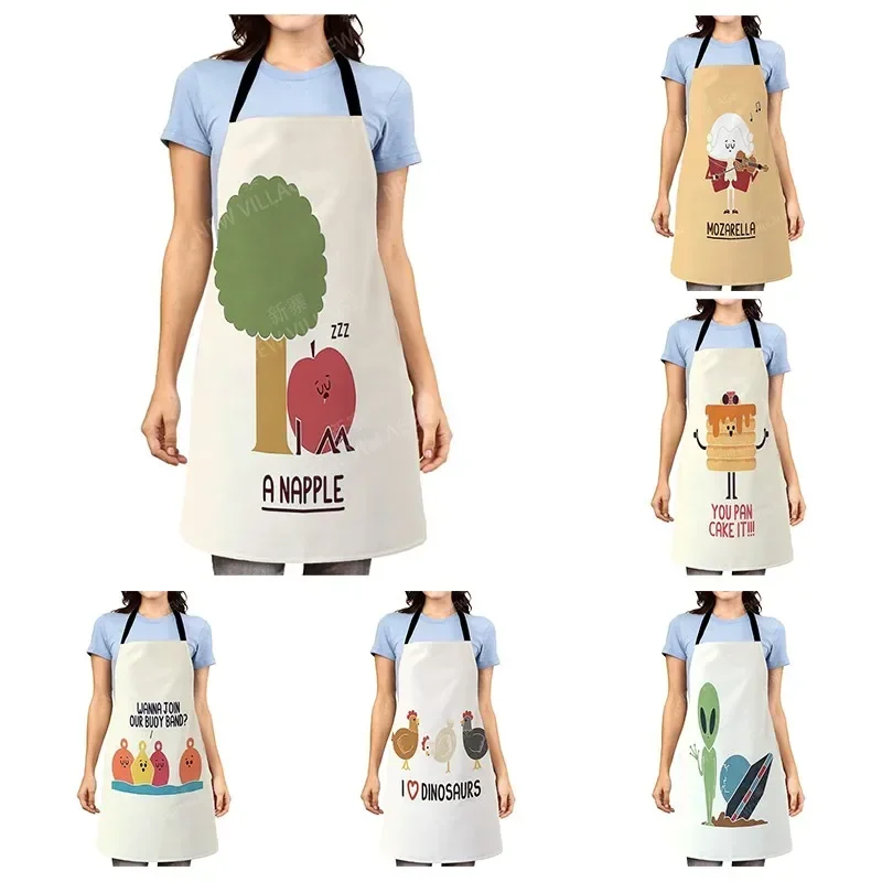 Cartoon Aesthetic Women kitchen apron kids original Children Waterproof girl princess waiter work apron oil proof kawaii cute