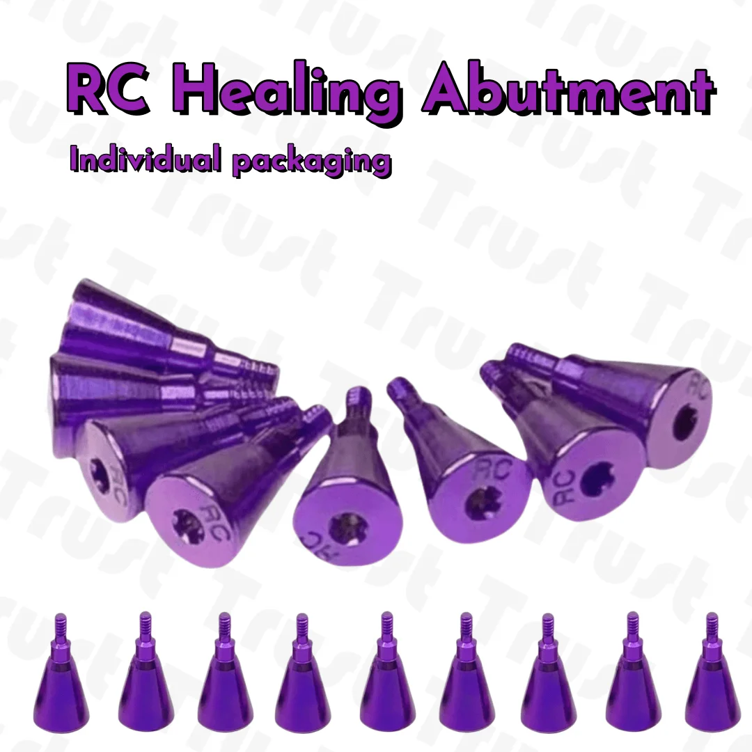 

10 Pcs Dental Healing Cap RC 4.5/5/6.0 Screw Drivers Fit ITI Driver Regular Size Purple High Quality Durable Design