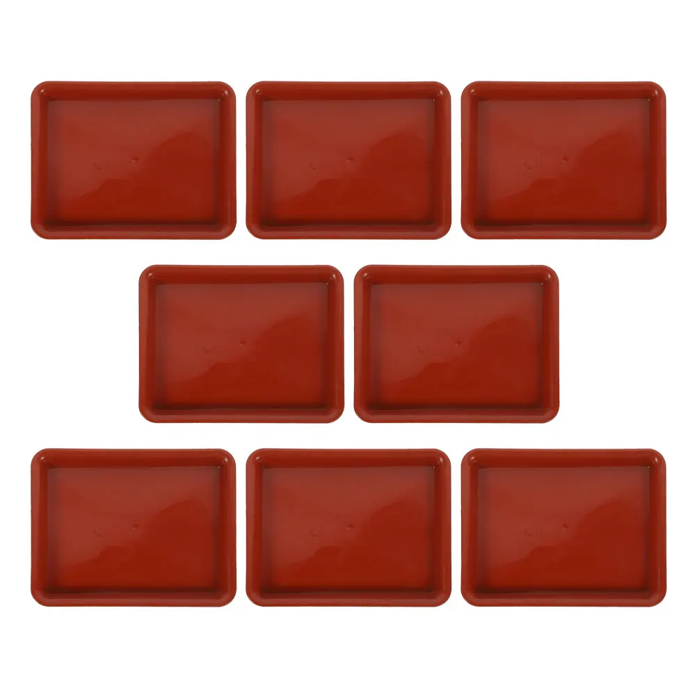 

8pcs Square Planter Tray Durable Plant Water Catcher Drainage Saucer Plates Bonsai Flower Pot Base Gardening Accessories