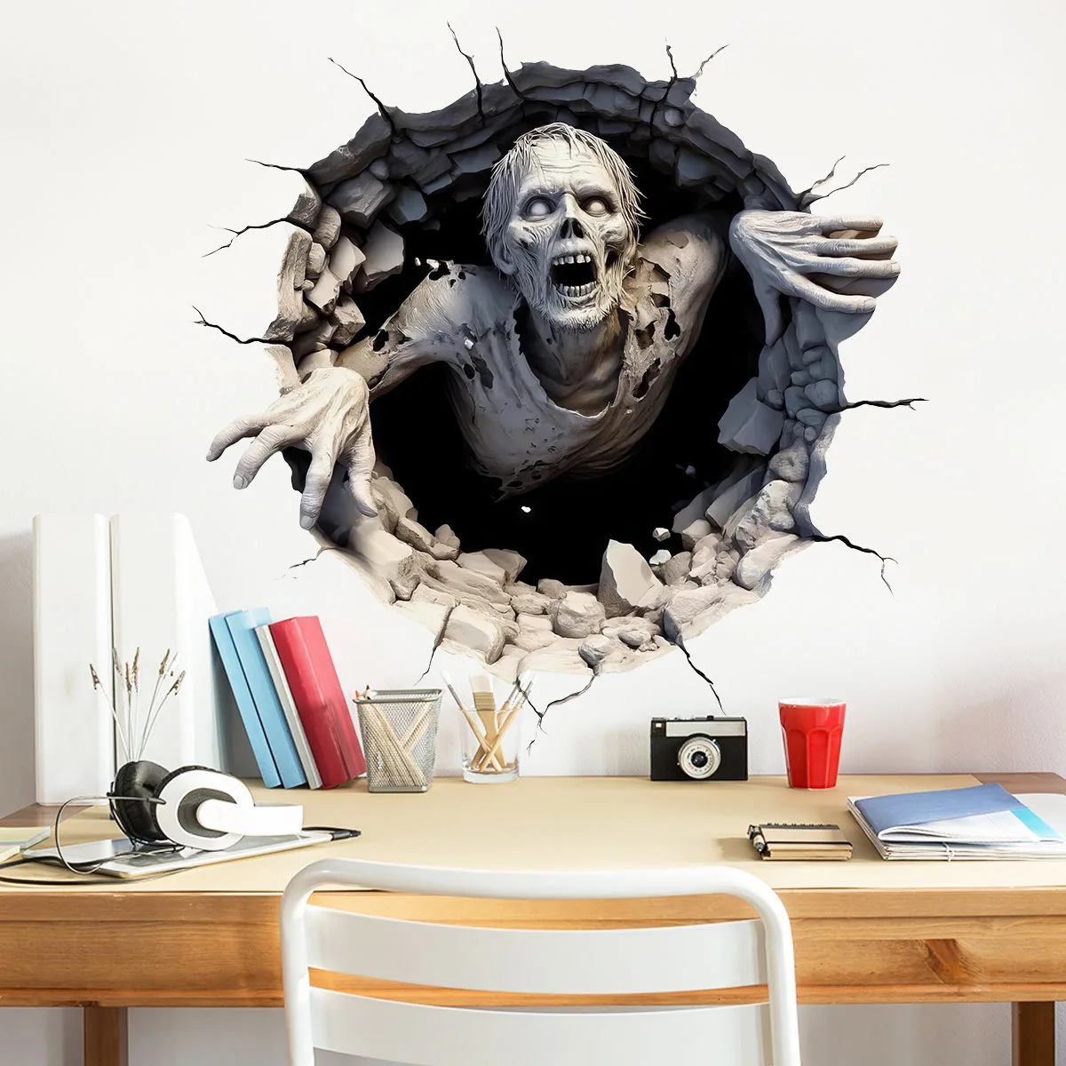 Halloween wall stickers Zombie Break Ground Living room background wall Room decoration wall stickers Self-adhesive wall sticker