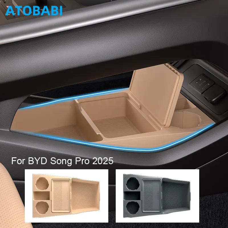 

Storage Box For BYD Song Pro 2025 Car Styling Under Layer Central Control Organize Armrest Box Silicone Storage Auto Accessories