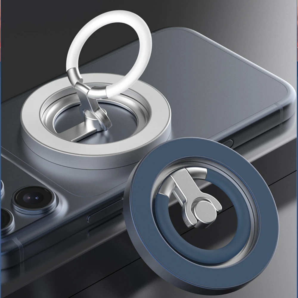 

New Portable Foldable Double Sided Magnetic Phone Finger Ring Stand for IPhone Android Desktop Bedroom Office Car Phone Holder