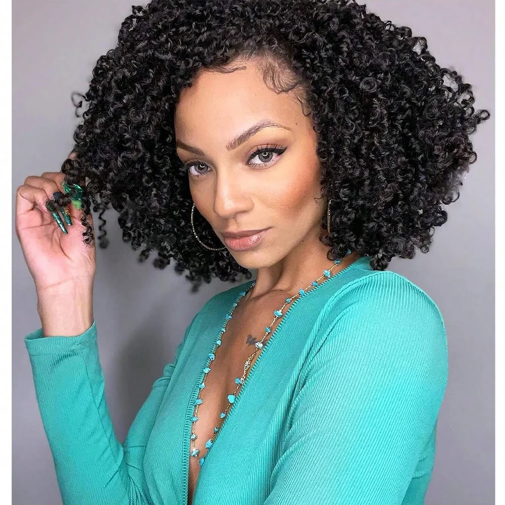 Yanky twist crochet cheveux 8/10/12/14 pouces 1/7Pack naturel noir pré-torsadé moelleux printemps torsion bouclés crochet cheveux synthétiques