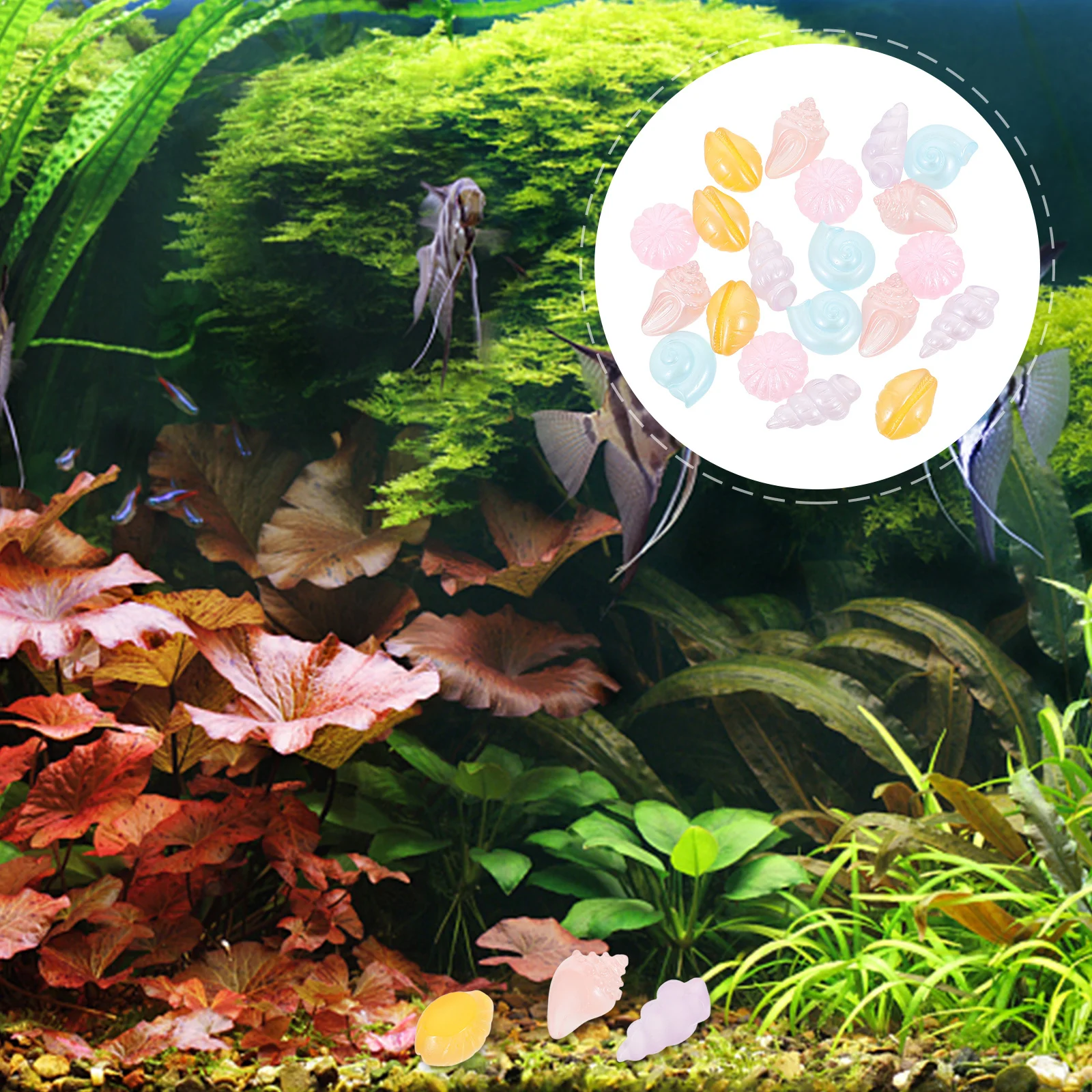 

20 Pcs Mini Animals Figures Fish Tank Decorations Resin Ocean Miniature Figurines